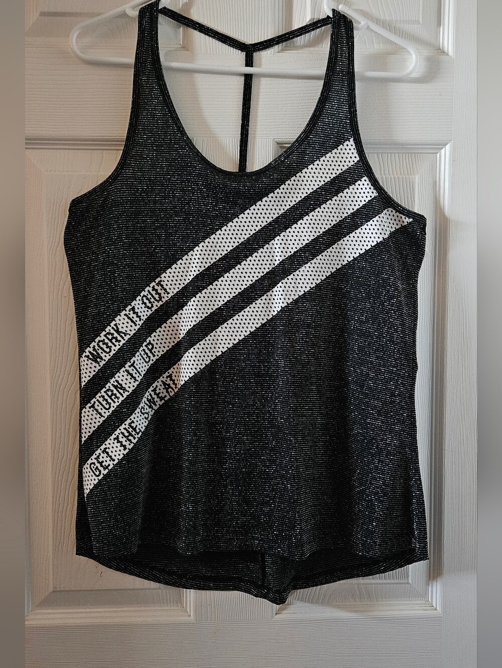 Material Girl Active T-Back Athletic Mesh Top